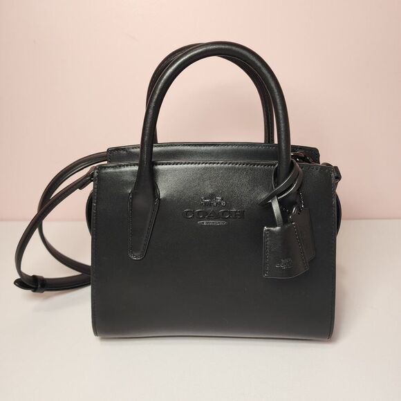 NWT COACH CP081 Andrea Carryall Shoulder Bag Black V2 - Picture 1 of 7
